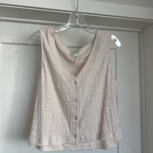 Z Supply Tan Buttoned Relaxed Tank Top